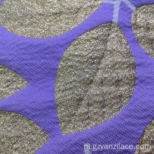 Purple Strecth Jacquard brokaat voor jurk